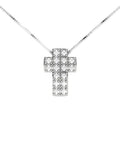 GARGANTILLA DE ORO CRUZ BRILLANTE 0,10 CT - CRESBER