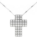 GARGANTILLA DE ORO CRUZ BRILLANTE 0,25 CT - CRESBER
